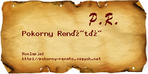 Pokorny Renátó névjegykártya