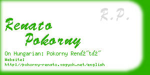 renato pokorny business card